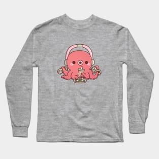 Cute Octopus Gamer Multiplayer Mode Long Sleeve T-Shirt